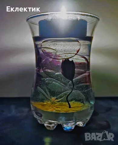 Стъклени свещници /преспапиета с хербарий, снимка 18 - Декорация за дома - 50174551