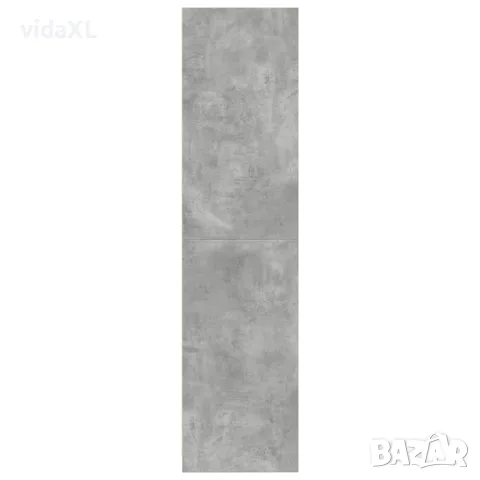 vidaXL Гардероб, бетонно сиво, 80x50x200 см, инженерно дърво, снимка 5 - Гардероби - 56146894