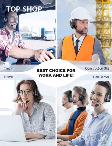 TECKNET Trucker Bluetooth слушалка с шумопотискане на микрофон,55H Hands Free, снимка 2 - Слушалки и портативни колонки - 48778229