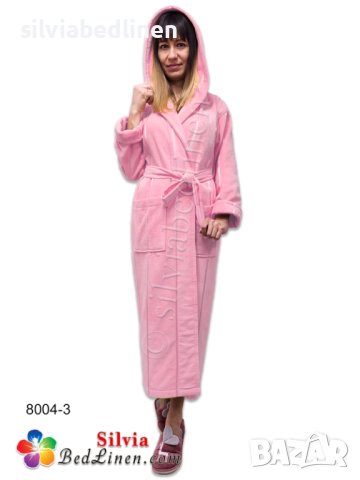 Луксозен хавлиен дамски, мъжки халат за баня с качулка Ладик, снимка 7 - Хавлиени кърпи - 39260271