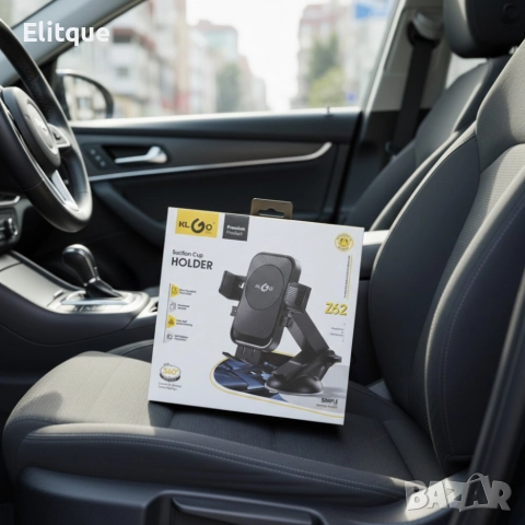 Стойка за телефон за кола KL GO Suction Cup Holder Z62 – 360° въртене, вендуза с гел, снимка 3 - Други стоки за дома - 52820131