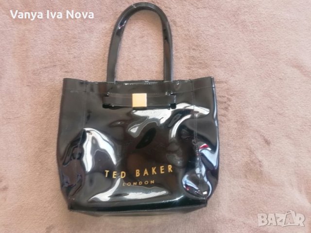 Ted Baker черна лачена чанта , снимка 2 - Чанти - 35669438