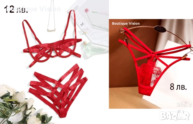 Ново. Червенo секси бельо 2 вида