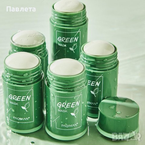 Маска почистване на лице със зелен чай под формата на стик - HZS9, снимка 3 - Козметика за лице - 42155607