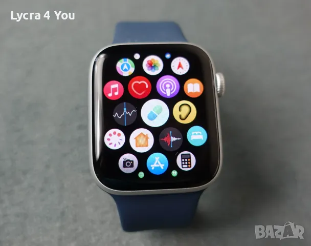 Гаранционен (2г.) смарт часовник Apple Watch SE2 V2, 44mm S/M Storm Blue Sport, снимка 2 - Смарт часовници - 47157479