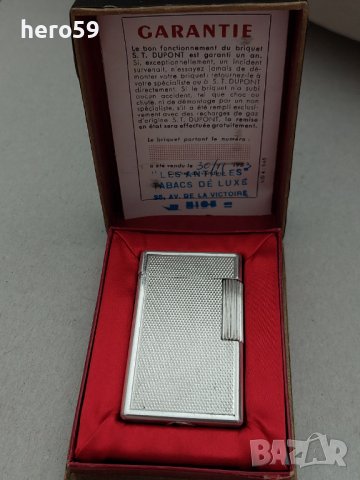 Сребърна автентична запалка Дюпонд(S.T.Dupont lighter)1963 год. като нова с оригинална кутия, снимка 16 - Подаръци за мъже - 42110606