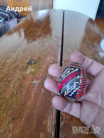 Старо дървено яйце #24, снимка 2 - Други ценни предмети - 53303980