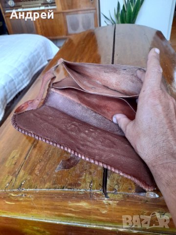 Стара дамска кожена чанта #17, снимка 5 - Антикварни и старинни предмети - 41818215