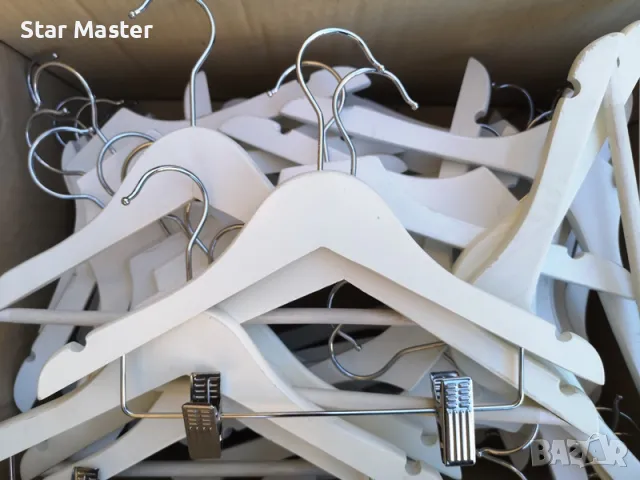 Закачалки за детски дрехи дървени гумирани комплекти, снимка 3 - Оборудване за магазин - 27006971