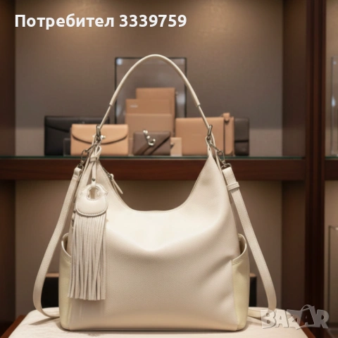 Дамска чанта с висулка и странични джобове в 7 цвята — стилна, вместителна и практична, снимка 5 - Чанти - 53272796