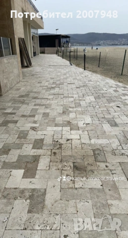 ПРОМОЦИЯ Травертин 3 см - 24 Евро кв.м с ДДС. 40х20 и 20/20 за външна настилка, снимка 5 - Облицовки - 40636963