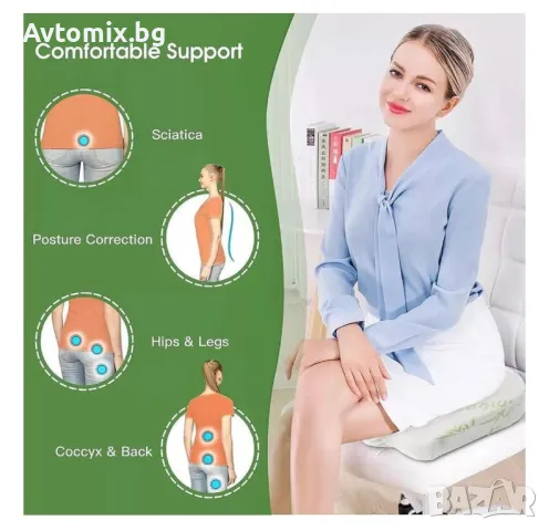 Комплект от 2 броя ортопедични, анатомични възглавници с мемори пяна и бамбукови нишки, снимка 6 - Аксесоари и консумативи - 49661262