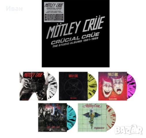 Нови лимитираните 5 първи албума нa легендите Монтли Крю / Mötley Crüe - Нови запечатани с фолио !!!, снимка 4 - Грамофонни плочи - 40890796