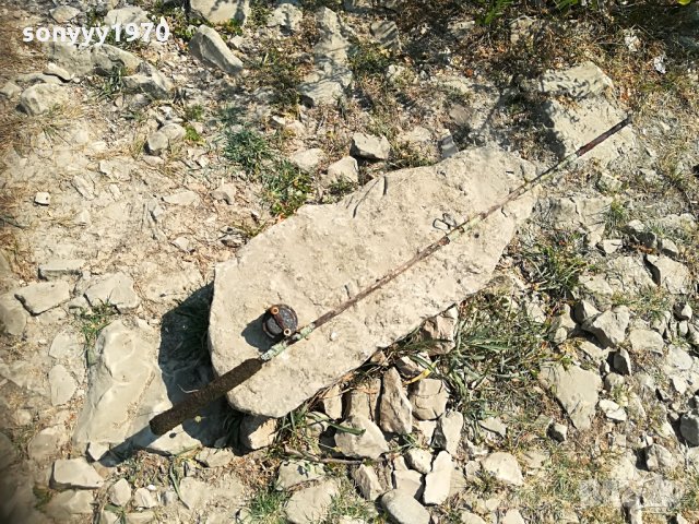 ретро въдица със стара макара 1метър 2208211951