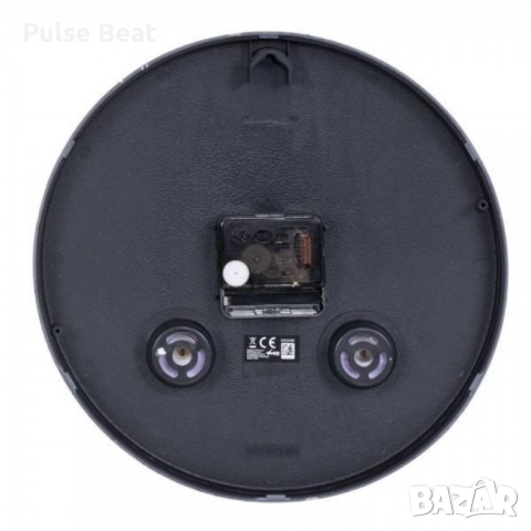 Часовник стенен Lyon, 25см., големи цифри, кварц, черен, бял, снимка 4 - Стенни часовници - 52416095