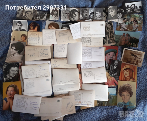 Пощенски картички със съветски кино актьори. 1960-80. 86 бр., снимка 3 - Други ценни предмети - 44780421