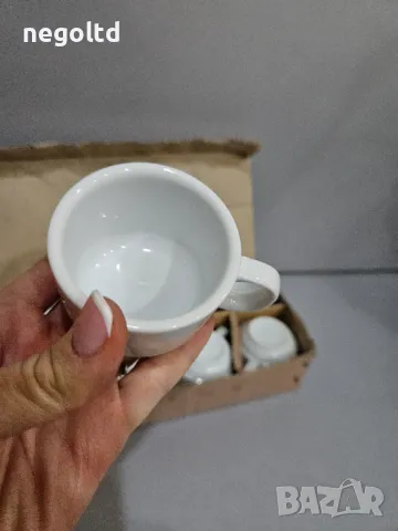 Чаши за кафе с възможност за брандиране! 2 сервиза за 10лв🔥Порцеланови чаши за кафе с чинийка бели, снимка 5 - Обзавеждане за заведение - 46820876