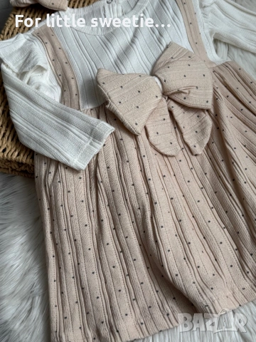 Рокля с лента за глава 🫶🏻, снимка 3 - Бебешки рокли - 53824918