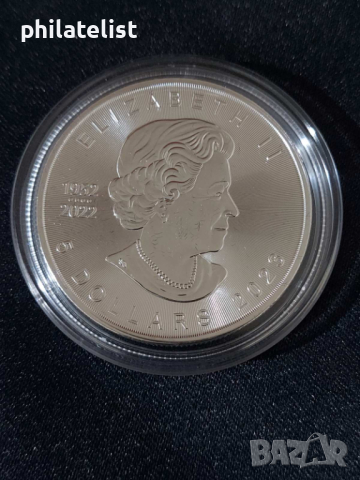 Канада 2023 - 5 долара - Кленов лист - 1 OZ – Сребърна монета, снимка 3 - Нумизматика и бонистика - 44811819