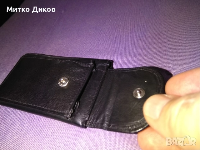 Компактно немско портфейлче малко 95х62мм естествена кожа, снимка 3 - Портфейли, портмонета - 51666255