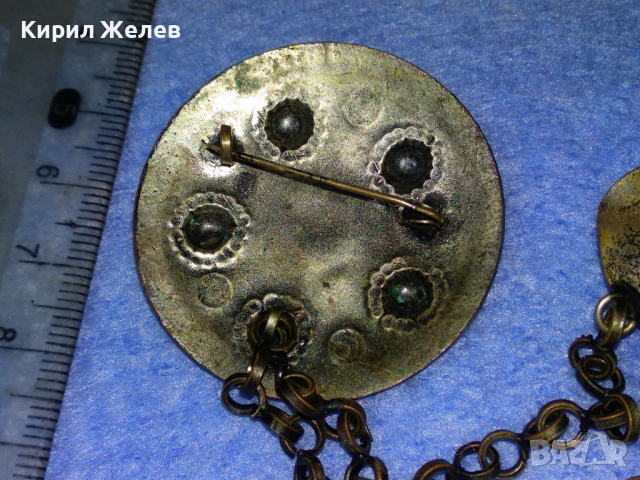 СТАРИННА ПОСРЕБРЕНА БРОНЗОВА ЕТНО СТИЛ БРОШКА ЗАБОДКА СТАР ГРАДСКИ НАКИТ БИЖУ 41977, снимка 16 - Антикварни и старинни предмети - 44663899