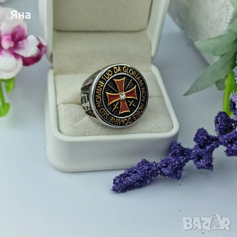 18к позлатени Масивни пръстени от медицинска стомана, снимка 5 - Пръстени - 52869167