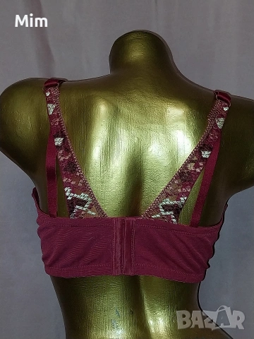 Ulla Popken 100 C Червен дантелен сутиен , снимка 5 - Бельо - 53290575