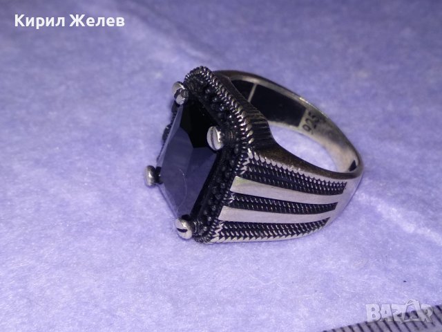 ШАРМАНТЕН МАРКАЗИТЕН СРЕБЪРЕН ПРЪСТЕН ЛАКИРАНО СРЕБРО 925 ЮВЕЛИРНА ПРЕЦИЗНА Арт ДЕКО ИЗРАБОТКА 40610, снимка 3 - Пръстени - 42656311