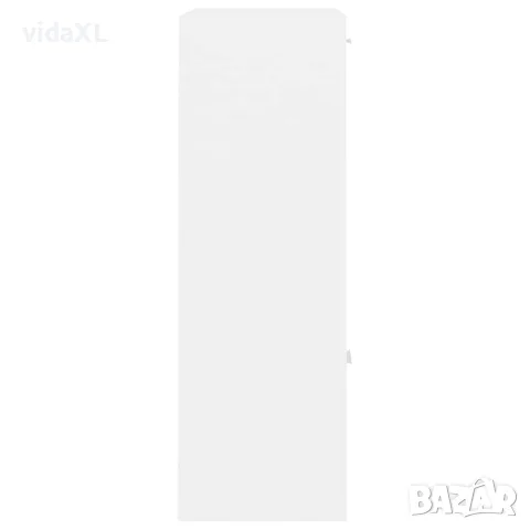 vidaXL Шкаф за съхранение, бял, 60x29,5x90 см, инженерно дърво, снимка 8 - Шкафове - 56147707