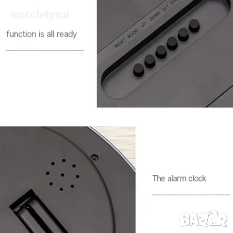  ДИГИТАЛЕН СТЕНЕН ЧАСОВНИК С ТЕМПЕРАТУРА.ЕЛЕКТРОННИ СТЕННИ ЧАСОВНИЦИ.БЕЗШУМЕН ПЛАВЕН МЕХАНИЗЪМ. ТОП, снимка 7 - Стенни часовници - 47813988