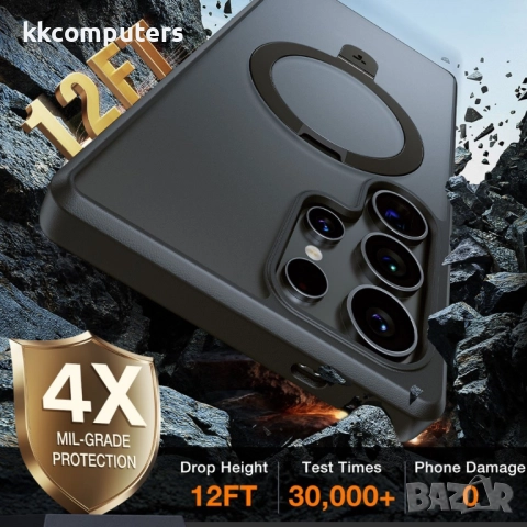 TORRAS Guardian Ostand Калъф за Samsung Galaxy S25 Ultra с MagSafe, Стойка и Скрийн Протектор – Три , снимка 7 - Калъфи, кейсове - 51430993