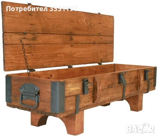 Холна маса от сандък с място за багаж, снимка 3 - Маси - 51686942