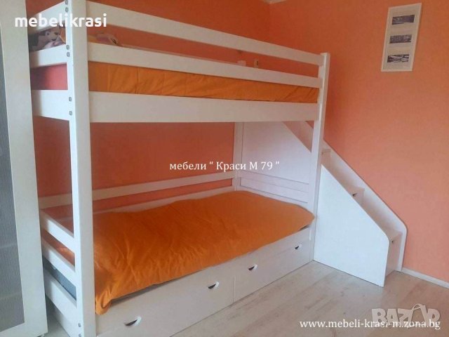 Мебели по поръчка от естественно дърво за детска стая, снимка 2 - Спални и легла - 41065208