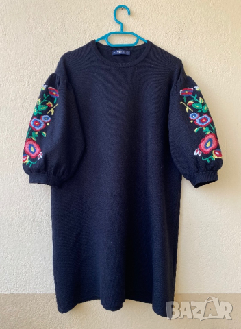 Рокля плетово с бродерии ZARA - EUR S, снимка 5 - Рокли - 44707911