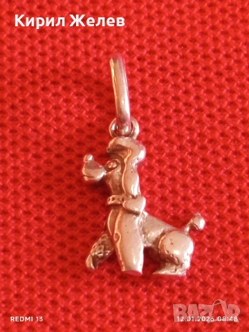 Сребърен медальон във формата на куче ПУДЕЛ талисман за подарък 52676, снимка 4 - Колиета, медальони, синджири - 53069051