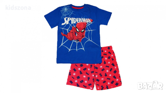 Детска пижама Spiderman к. р. за 4, 5, 6, 7, 8 и 9 г. - М1-2, снимка 2 - Детски пижами - 36370844