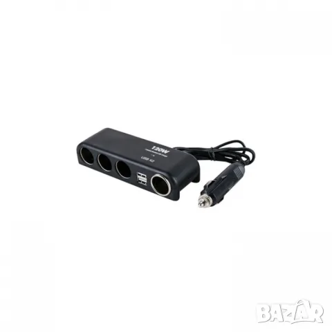 Разклонител за запалка с 4 гнезда и 2 USB порта, снимка 2 - Аксесоари и консумативи - 55863023