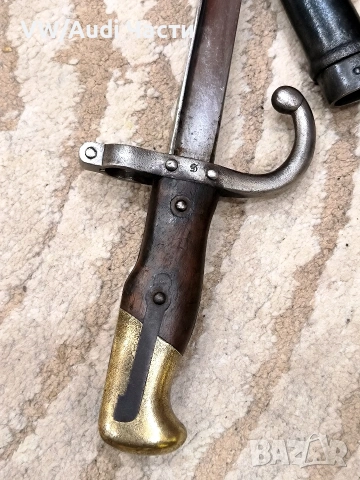 Френски щик нож байонет ГРА GRASS M1874 Waffenfabrik Steyr гръцка поръчка, снимка 3 - Антикварни и старинни предмети - 53804392