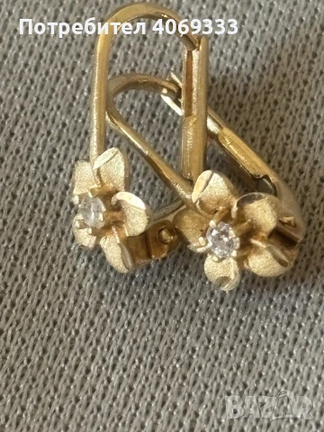 Красиви златни обеци 1.31гр 14к, снимка 1