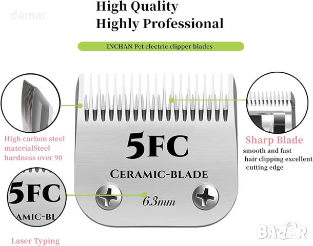 Разглобяеми керамични ножчета за подстригване на домашни кучета, снимка 4 - За кучета - 42110898