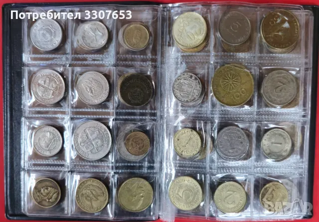 Колекция различни на вид монети в класьор червен от 120 брОЯ, снимка 4 - Нумизматика и бонистика - 47535329