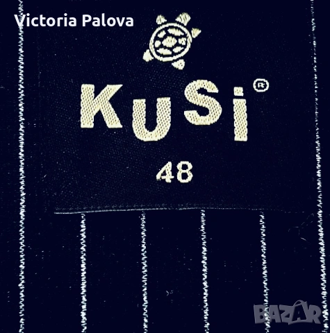 Модерно удължено сако без ревер KUSI COLLECTION с фини блестящи райета, снимка 9 - Сака - 53194455