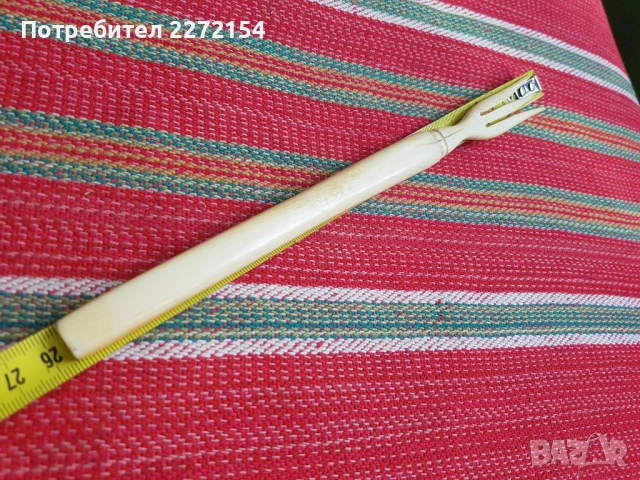 Вилица слонова кост , снимка 2 - Антикварни и старинни предмети - 51457030