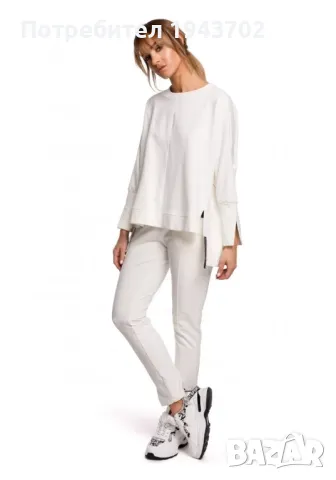 Дамски суичър в цвят екрю M491 MOE, снимка 1