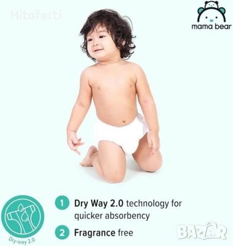 Пелени Mama Bear Disney Ultra Dry пелени, размер 6 (15+ кг), 70 броя, бели