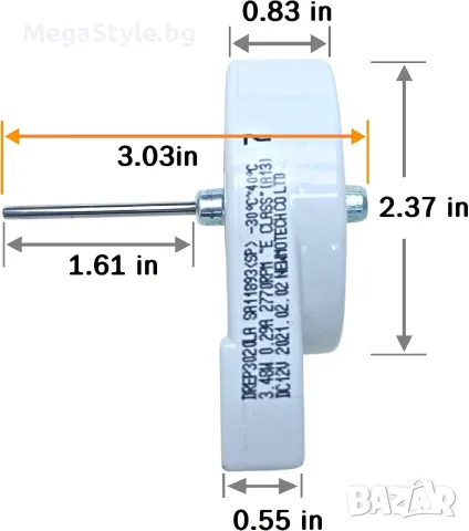 Мотор за изпарител на хладилник Samsung (Evaporator Fan Motor BLDC) – модел DA31-00020E, снимка 4 - Ремонти на хладилници - 55960228