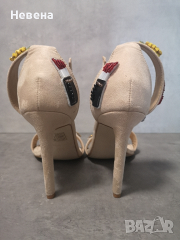 Дамски обувки на ток, официални, телесен цвят, номер 38, снимка 9 - Маратонки - 44614957