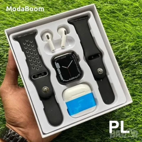 Лот от Смарт Часовник и слушалки Pro Max с 2 броя каишка, снимка 3 - Смарт гривни - 48042236