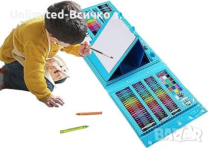 Детски комплект за рисуване в куфар от 208 части , снимка 2 - Рисуване и оцветяване - 41859984