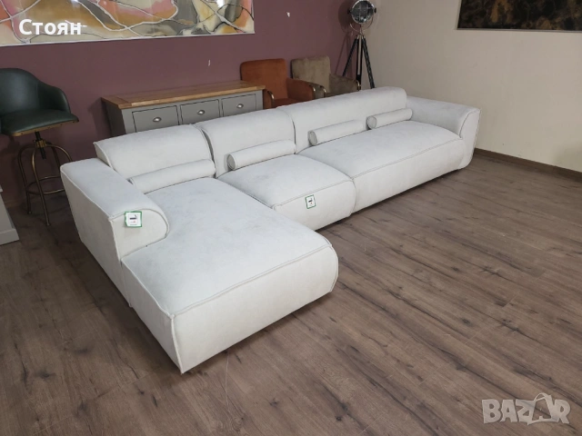Светло кремав ъглов диван от плат Flex Felix, снимка 11 - Дивани и мека мебел - 53755405